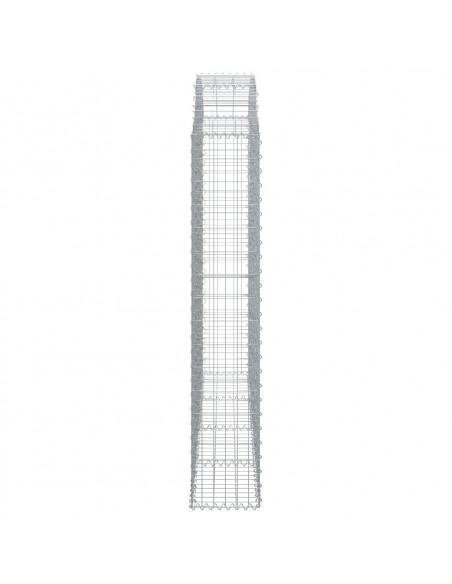 Cesto Gabbione ad Arco 200x30x160/180 cm Ferro Zincato