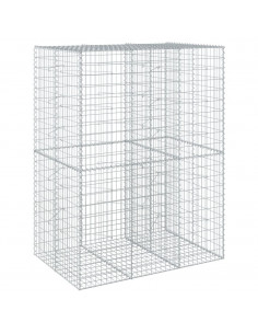 Cesto Gabbione con Copertura 150x100x200 cm in Ferro Zincato 2