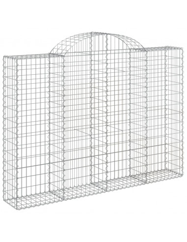 Cesti Gabbioni ad Arco 14 pz 200x30x140/160 cm Ferro Zincato