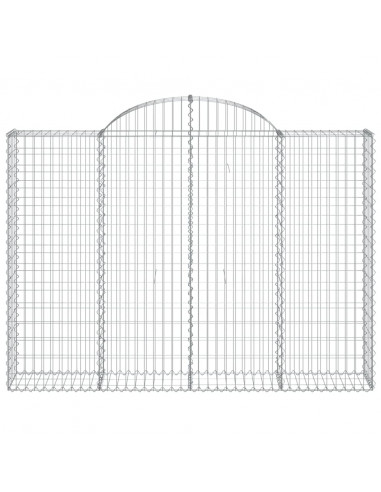 Cesti Gabbioni ad Arco 13 pz 200x30x140/160 cm Ferro Zincato