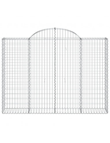 Cesti Gabbioni ad Arco 10 pz 200x30x140/160 cm Ferro Zincato