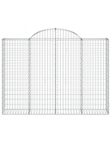 Cesti Gabbioni ad Arco 10 pz 200x30x140/160 cm Ferro Zincato