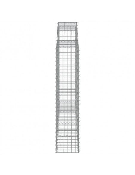 Cesti Gabbioni ad Arco 10 pz 200x30x140/160 cm Ferro Zincato