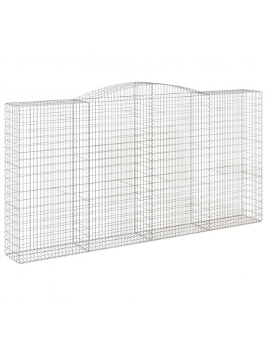 Cesti Gabbioni ad Arco 15 pz 400x50x200/220 cm Ferro Zincato