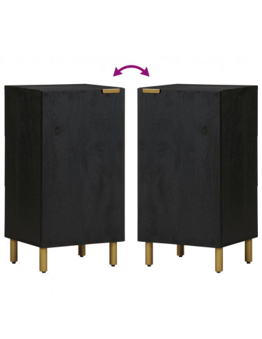 Credenza Nera 40x33x75 cm in Legno Multistrato