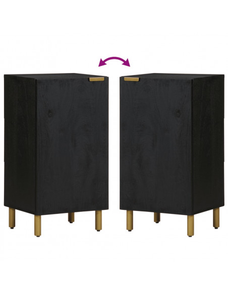 Credenza Nera 40x33x75 cm in Legno Multistrato