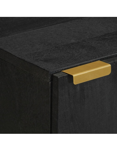 Credenza Nera 40x33x75 cm in Legno Multistrato