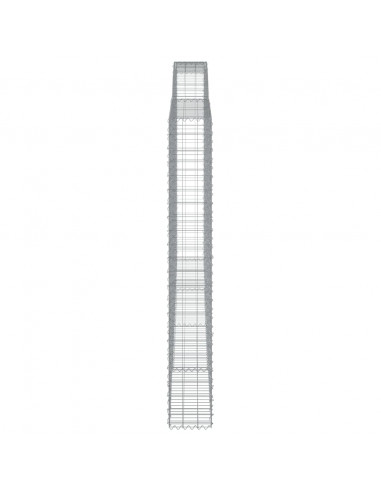 Cesti Gabbioni ad Arco 15 pz 400x30x220/240 cm Ferro Zincato