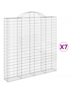 Cesti Gabbioni ad Arco 7 pz 200x30x200/220 cm Ferro Zincato 2