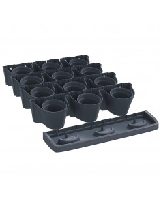 Set per Piante Giardino Verticale 12 pz Antracite Polipropilene 2