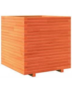 Fioriera Giardino Marrone Cera 70x70x72 cm Legno Massello Pino 2