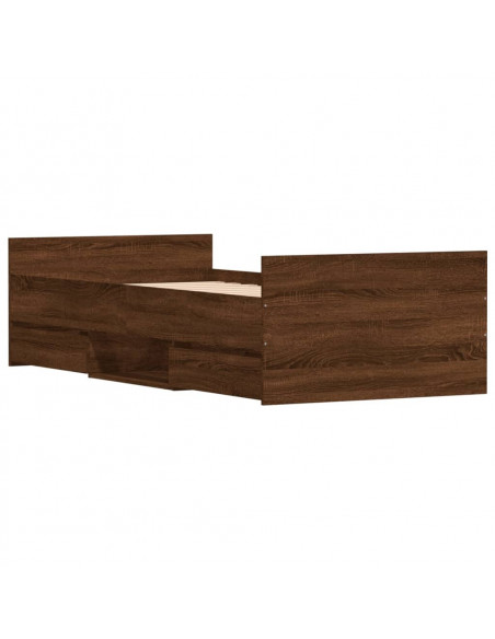 Giroletto con Testiera e Pediera Rovere Marrone 90x200 cm