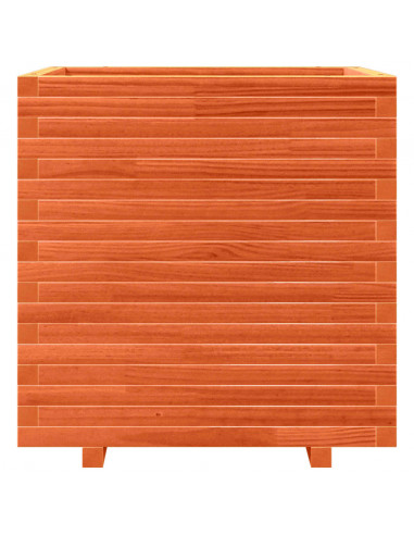 Fioriera Giardino Marrone Cera 70x70x72 cm Legno Massello Pino