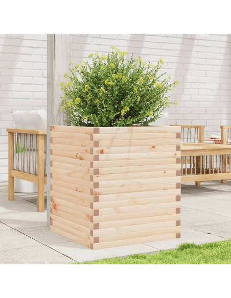 Fioriera da Giardino 60x60x68,5 cm in Legno Massello di Pino