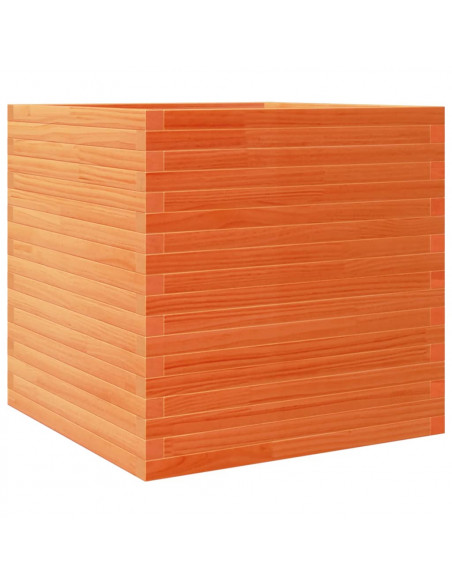 Fioriera Giardino Marrone Cera 70x70x68,5cm Legno Massello Pino