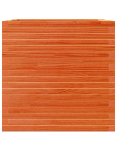 Fioriera Giardino Marrone Cera 70x70x68,5cm Legno Massello Pino