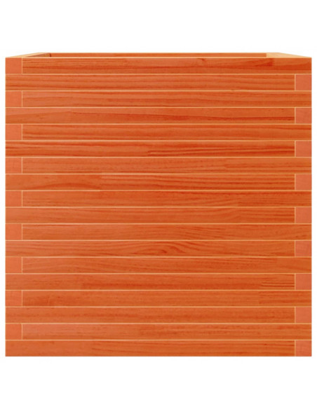 Fioriera Giardino Marrone Cera 70x70x68,5cm Legno Massello Pino