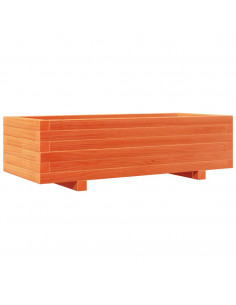 Fioriera Giardino Marrone Cera 90x40x26,5cm Legno Massello Pino 2