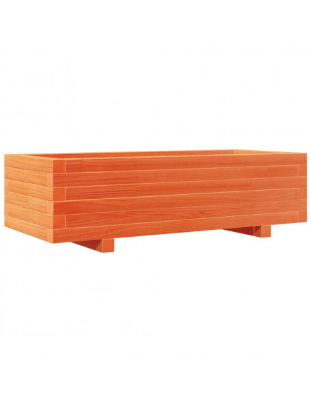 Fioriera Giardino Marrone Cera 90x40x26,5cm Legno Massello Pino