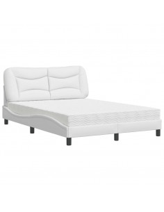 Letto con Materasso Bianco 120x200 cm in Similpelle 2