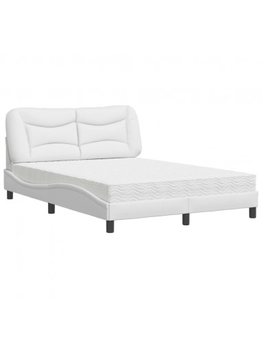 Letto con Materasso Bianco 120x200 cm in Similpelle