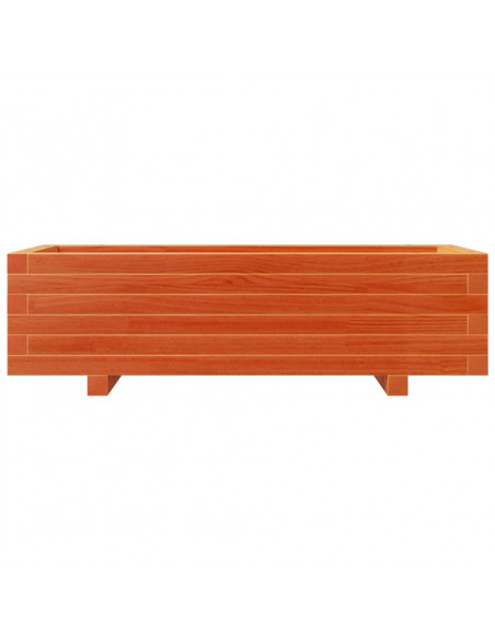 Fioriera Giardino Marrone Cera 90x40x26,5cm Legno Massello Pino