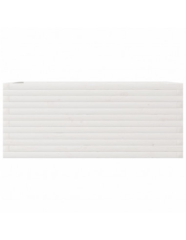 Fioriera da Giardino Bianca 110x60x46 cm Legno Massello di Pino