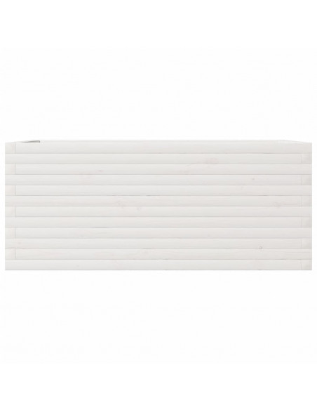 Fioriera da Giardino Bianca 110x60x46 cm Legno Massello di Pino