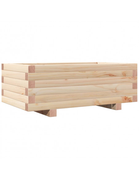 Fioriera da Giardino 70x40x26,5 cm in Legno Massello di Pino