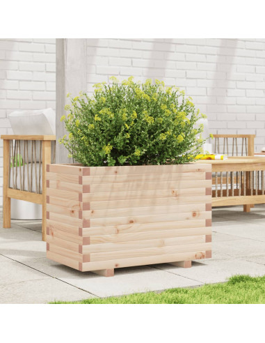 Fioriera da Giardino 70x40x49,5 cm in Legno Massello di Pino