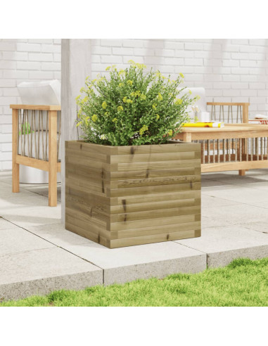 Fioriera da Giardino 50x50x46 cm in Legno di Pino Impregnato