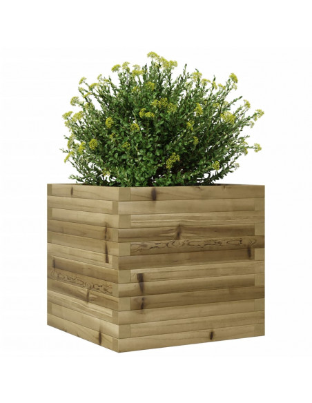 Fioriera da Giardino 50x50x46 cm in Legno di Pino Impregnato