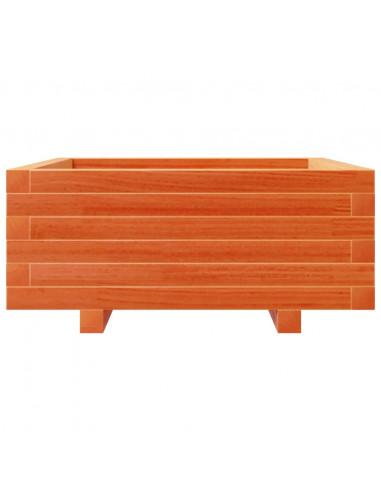 Fioriera Giardino Marrone Cera 60x60x26,5cm Legno Massello Pino