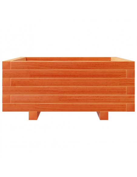 Fioriera Giardino Marrone Cera 60x60x26,5cm Legno Massello Pino