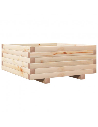 Fioriera da Giardino 60x60x26,5 cm in Legno Massello di Pino