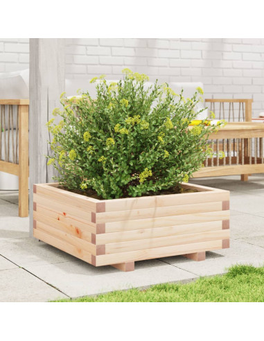 Fioriera da Giardino 60x60x26,5 cm in Legno Massello di Pino