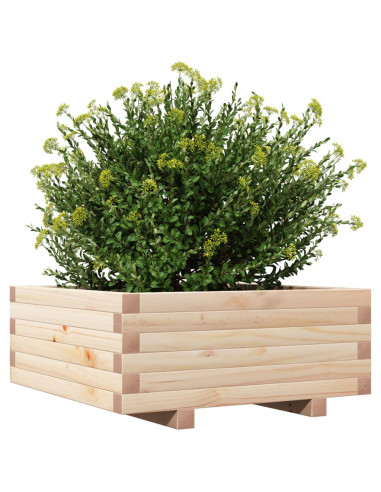 Fioriera da Giardino 60x60x26,5 cm in Legno Massello di Pino