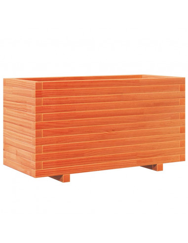 Fioriera Giardino Marrone Cera 90x40x49,5cm Legno Massello Pino