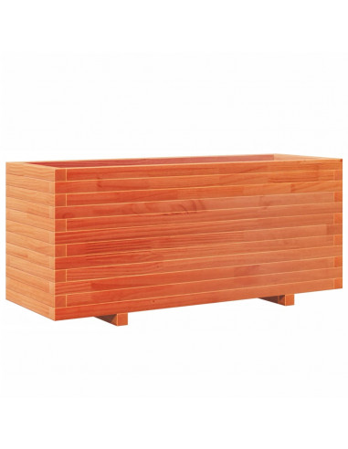 Fioriera Giardino Marrone Cera 110x40x49,5 Legno Massello Pino