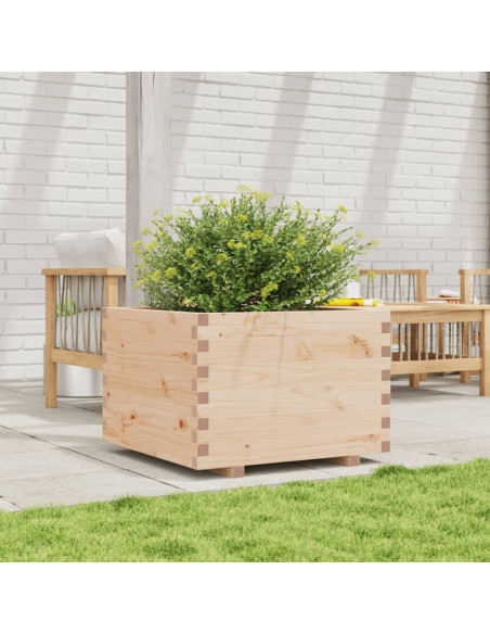 Fioriera da Giardino 70x70x49,5 cm in Legno Massello di Pino