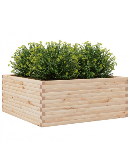 Fioriera da Giardino 110x110x46 cm in Legno Massello di Pino