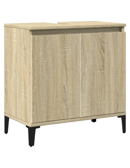 Mobile Lavabo Rovere Sonoma 58x33x60 cm in Legno Multistrato