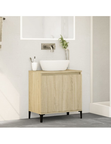 Mobile Lavabo Rovere Sonoma 58x33x60 cm in Legno Multistrato