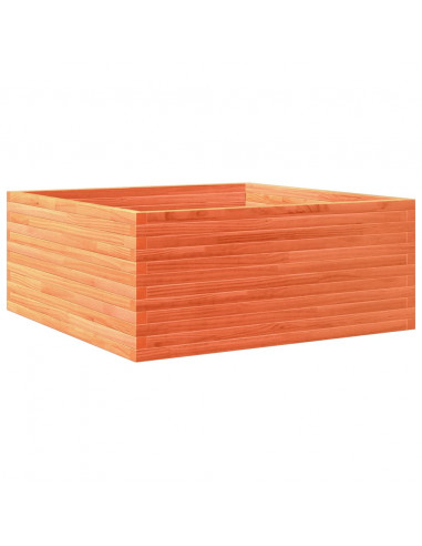 Fioriera Giardino Marrone Cera 110x110x46cm Legno Massello Pino