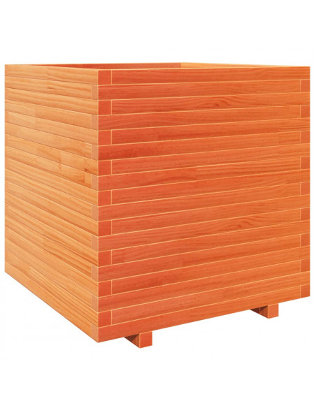 Fioriera Giardino Marrone Cera 70x70x72,5cm Legno Massello Pino