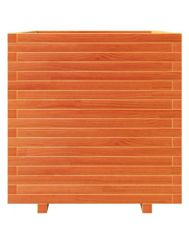 Fioriera Giardino Marrone Cera 70x70x72,5cm Legno Massello Pino