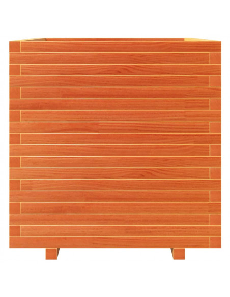 Fioriera Giardino Marrone Cera 70x70x72,5cm Legno Massello Pino