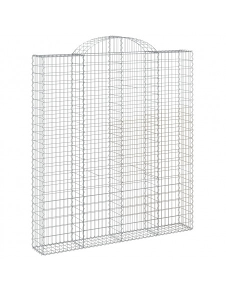 Cesti Gabbioni ad Arco 7 pz 200x30x220/240 cm Ferro Zincato