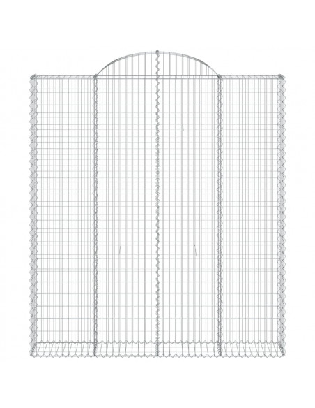 Cesti Gabbioni ad Arco 7 pz 200x30x220/240 cm Ferro Zincato