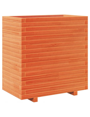 Fioriera Giardino Marrone Cera 70x40x72,5cm Legno Massello Pino